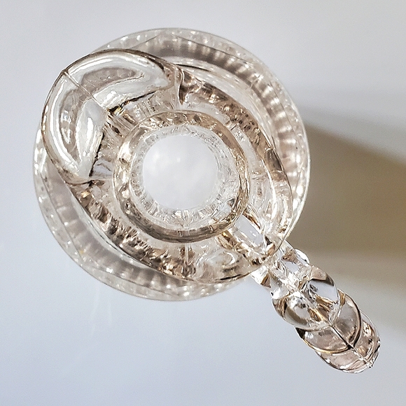 1890s "Dewdrop" Clear Hobnail Decanter w/ Handle by Model Flint Glass Co - Picture 11 of 14